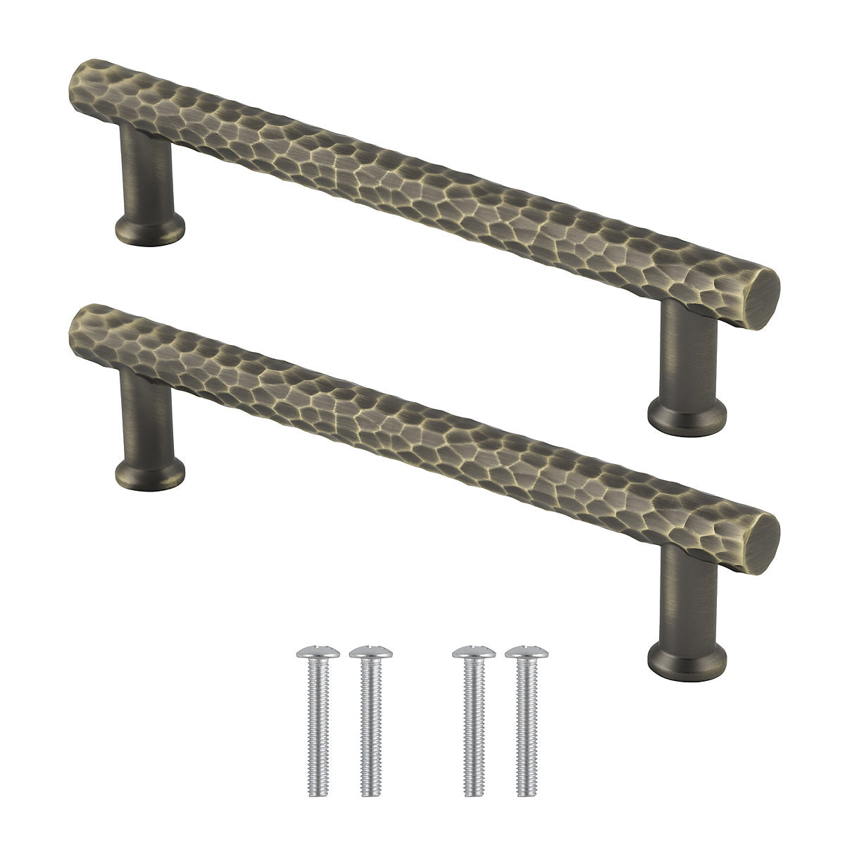 Serozzetta Satin Antique brass effect Straight Pull handle x (D)34mm, Pack of 2