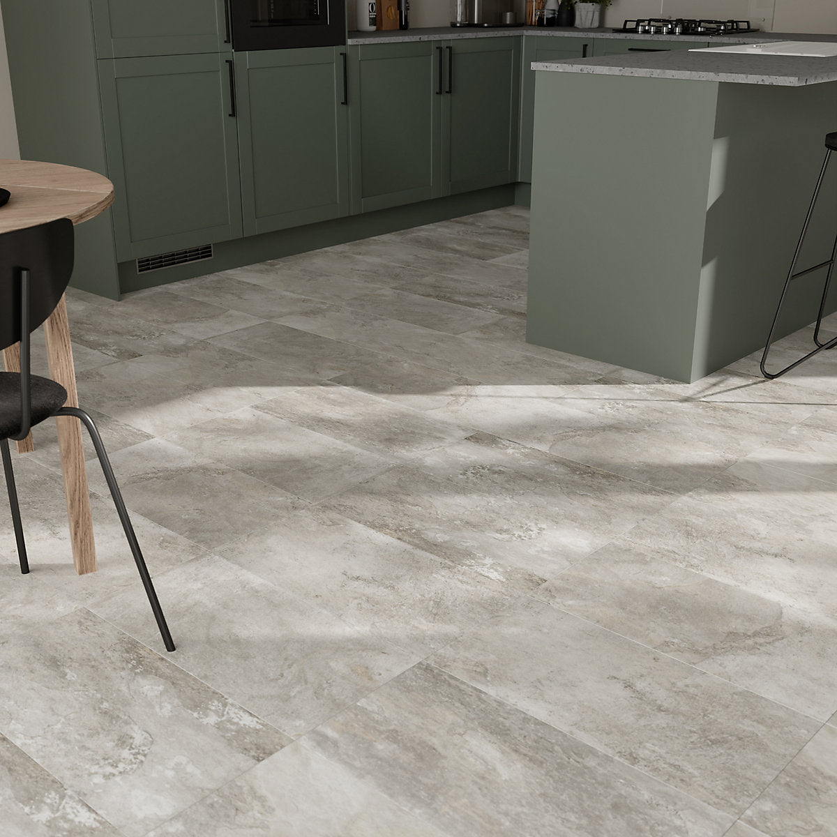 Shaded slate Beige Matt Porcelain Indoor Wall & floor Tile, Pack of 6, (L)300mm (W)600mm