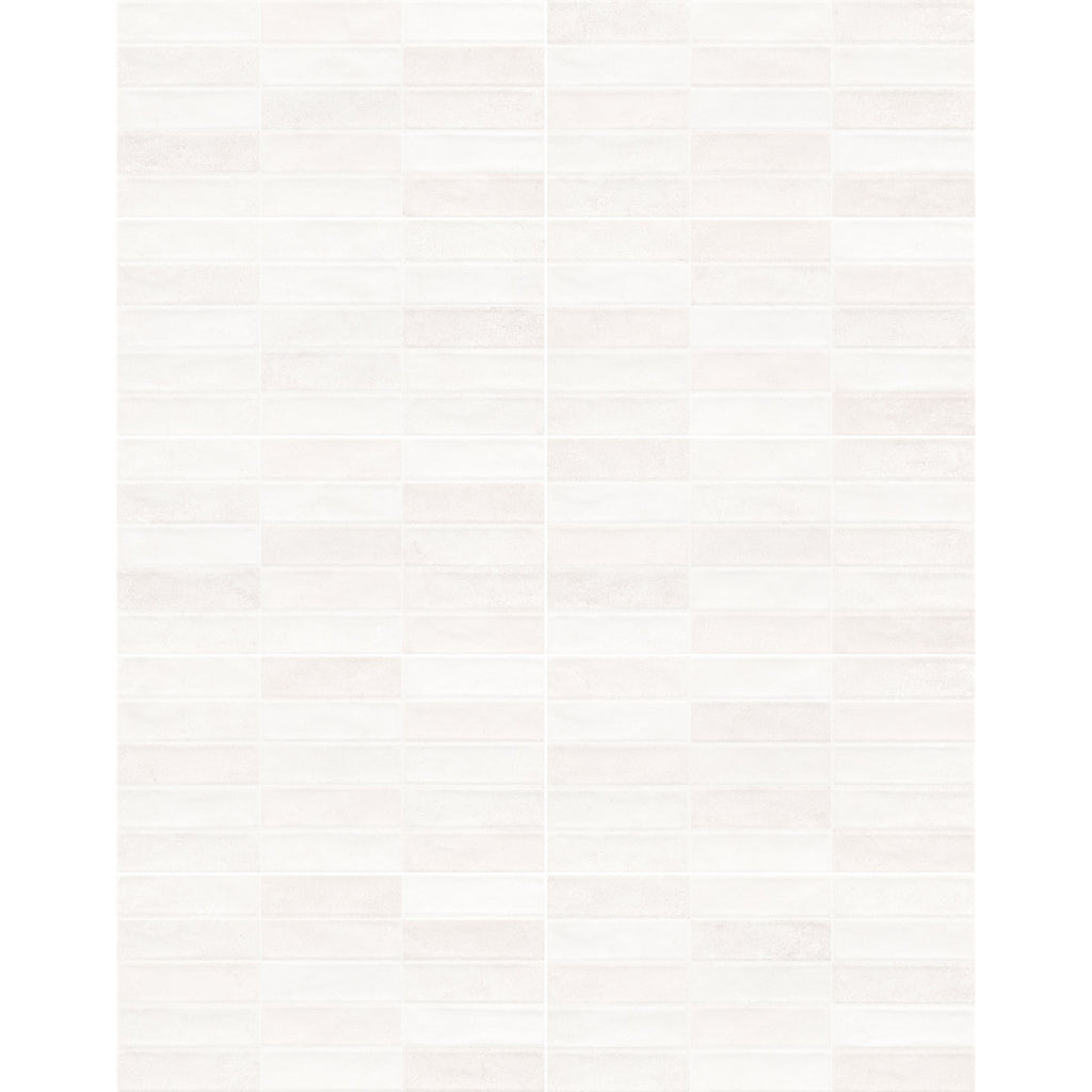 Sirene Off white Gloss Textured Ceramic Indoor Wall tile, Pack of 8, (L)605mm (W)305mm