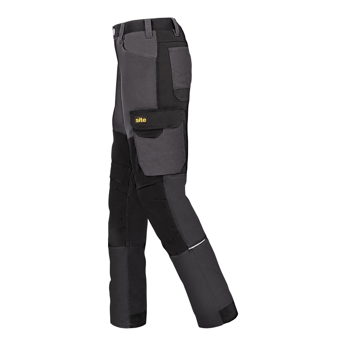 Site Evenson Grey & black Men's Multi-pocket trousers, W39" L32"
