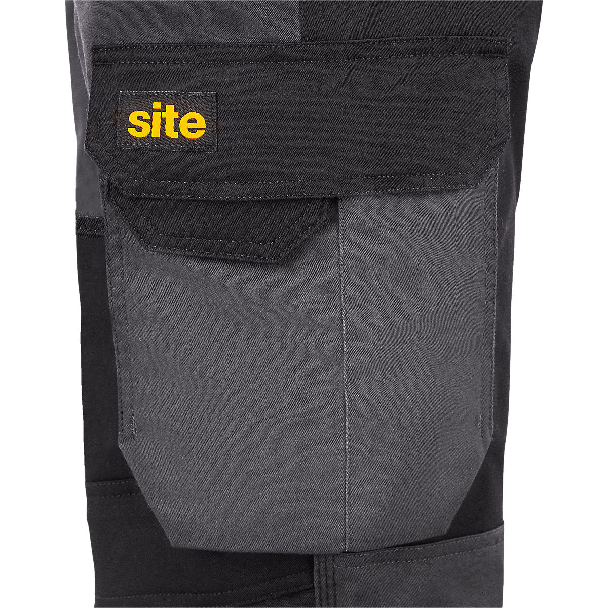 Site Evenson Grey & black Men's Multi-pocket trousers, W39" L32"