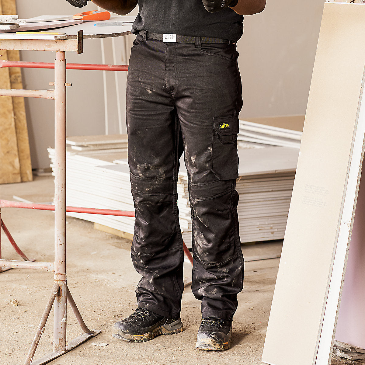 Site Sember Black Men's Multi-pocket trousers, W34" L32" (L/XL)