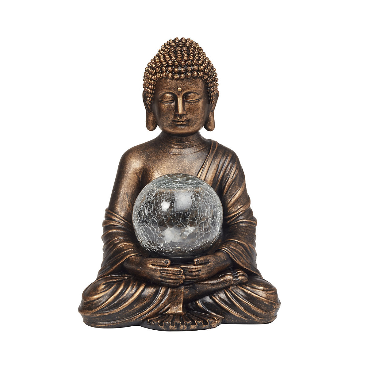 Smart Solar Light Bronze Buddha Solar-powered 1lm Integrated LED Outdoor Ground light