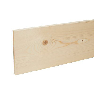 Smooth Planed PSE Whitewood spruce Stick timber (L)2.4m (W)194mm (T)18mm