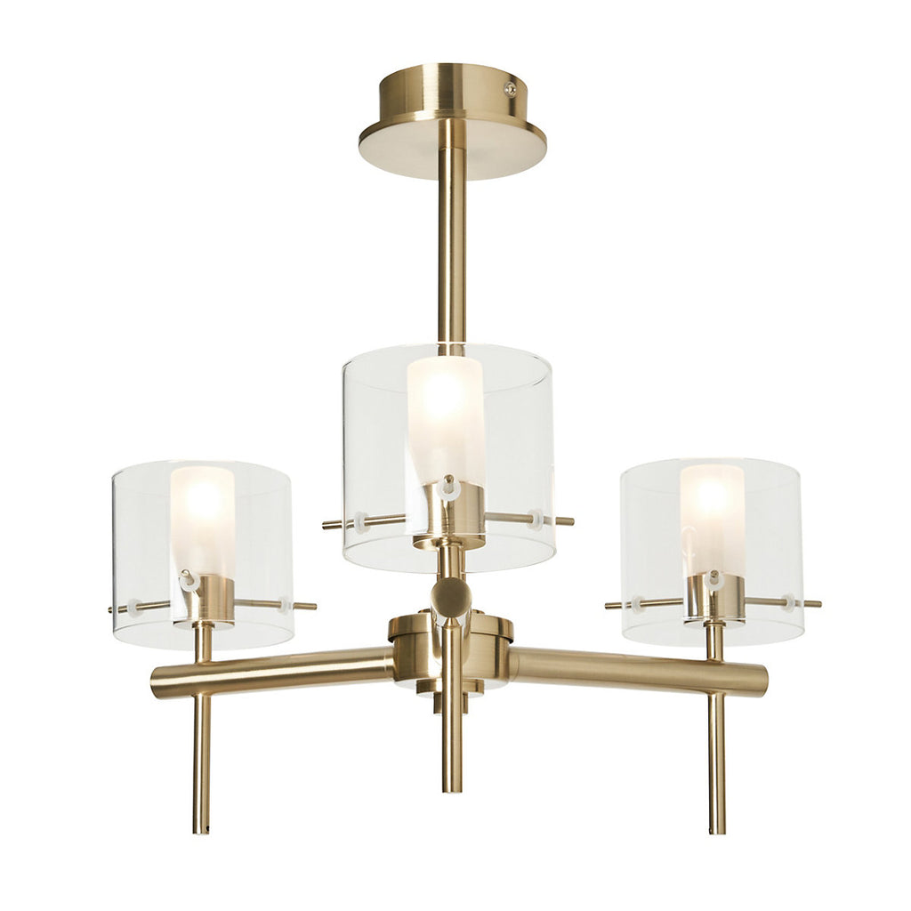 Spa Gene Satin Brass effect Triple Wired LED