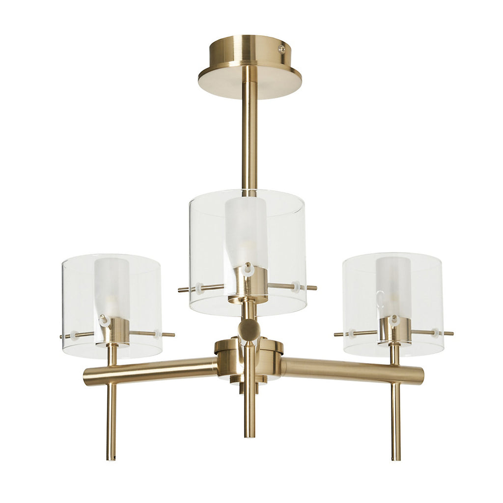 Spa Gene Satin Brass effect Triple Wired LED