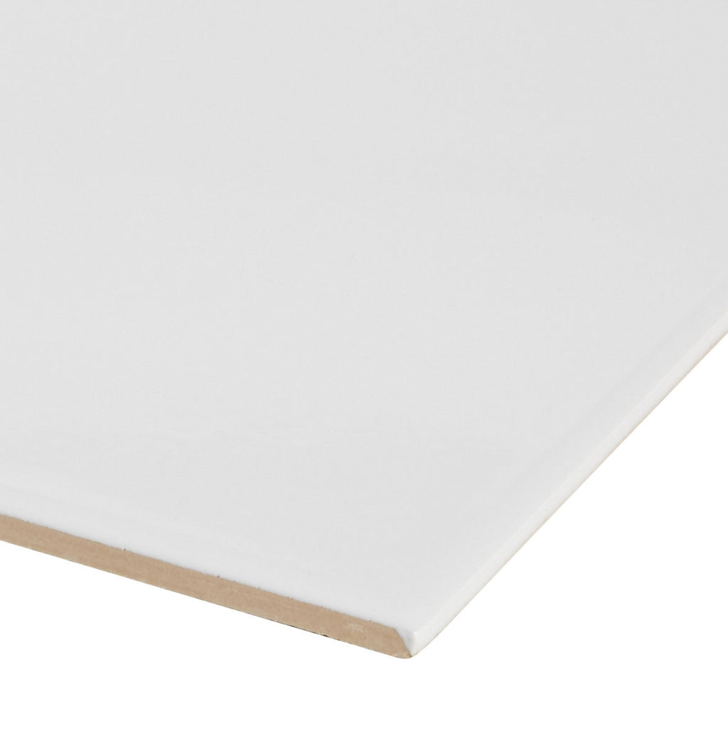 Spezzia White Gloss Ceramic Indoor Wall Tile Sample