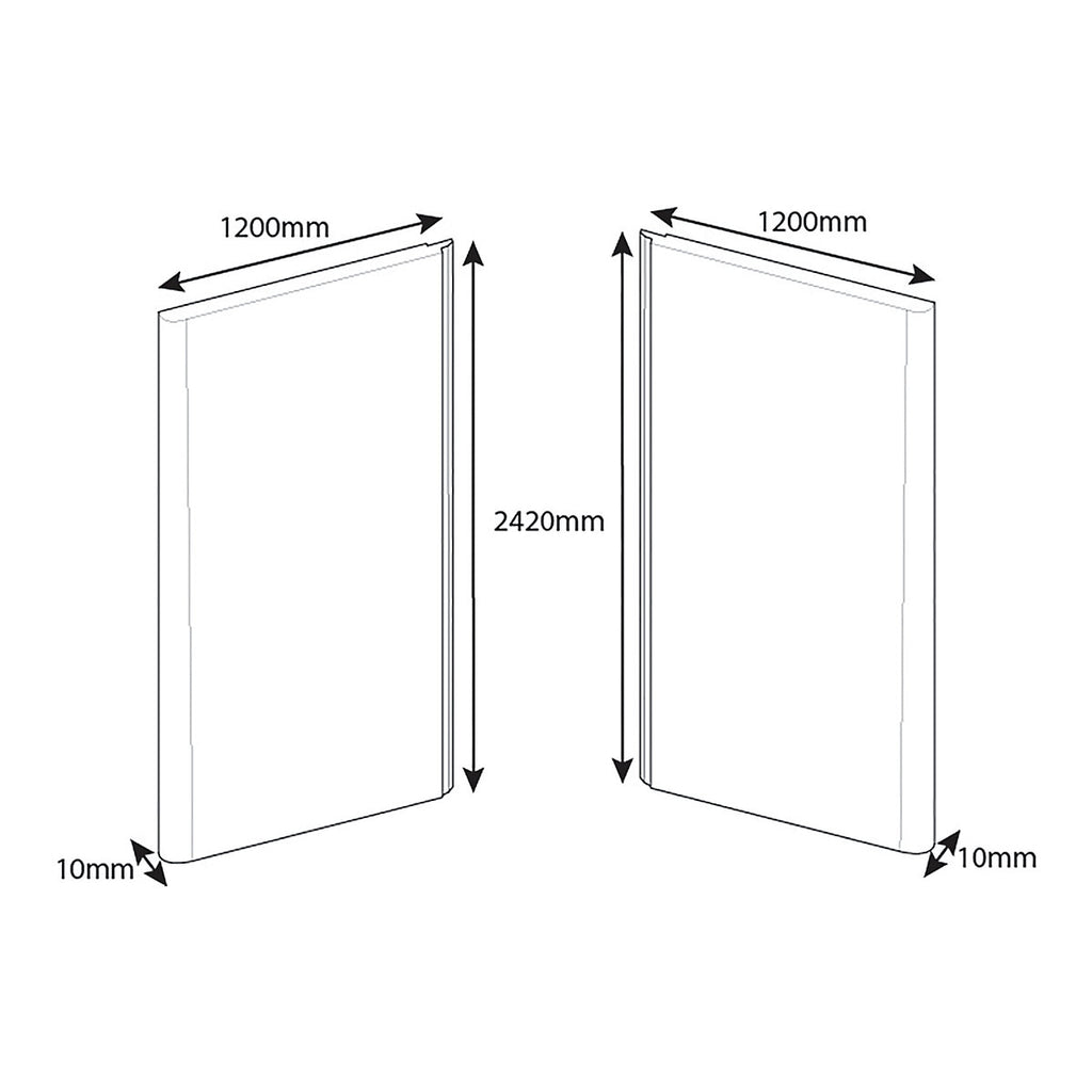 Splashwall Elite 2 panel MPC Wall panel kit (L)2420mm (W)1200mm - Vena stone