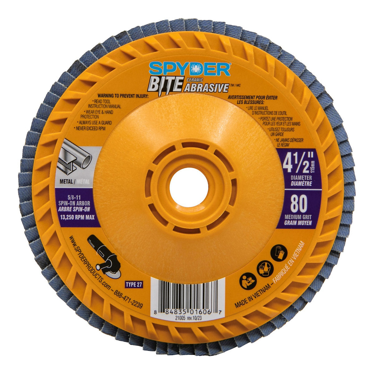 Spyder 80 grit Flap disc (Dia)115mm