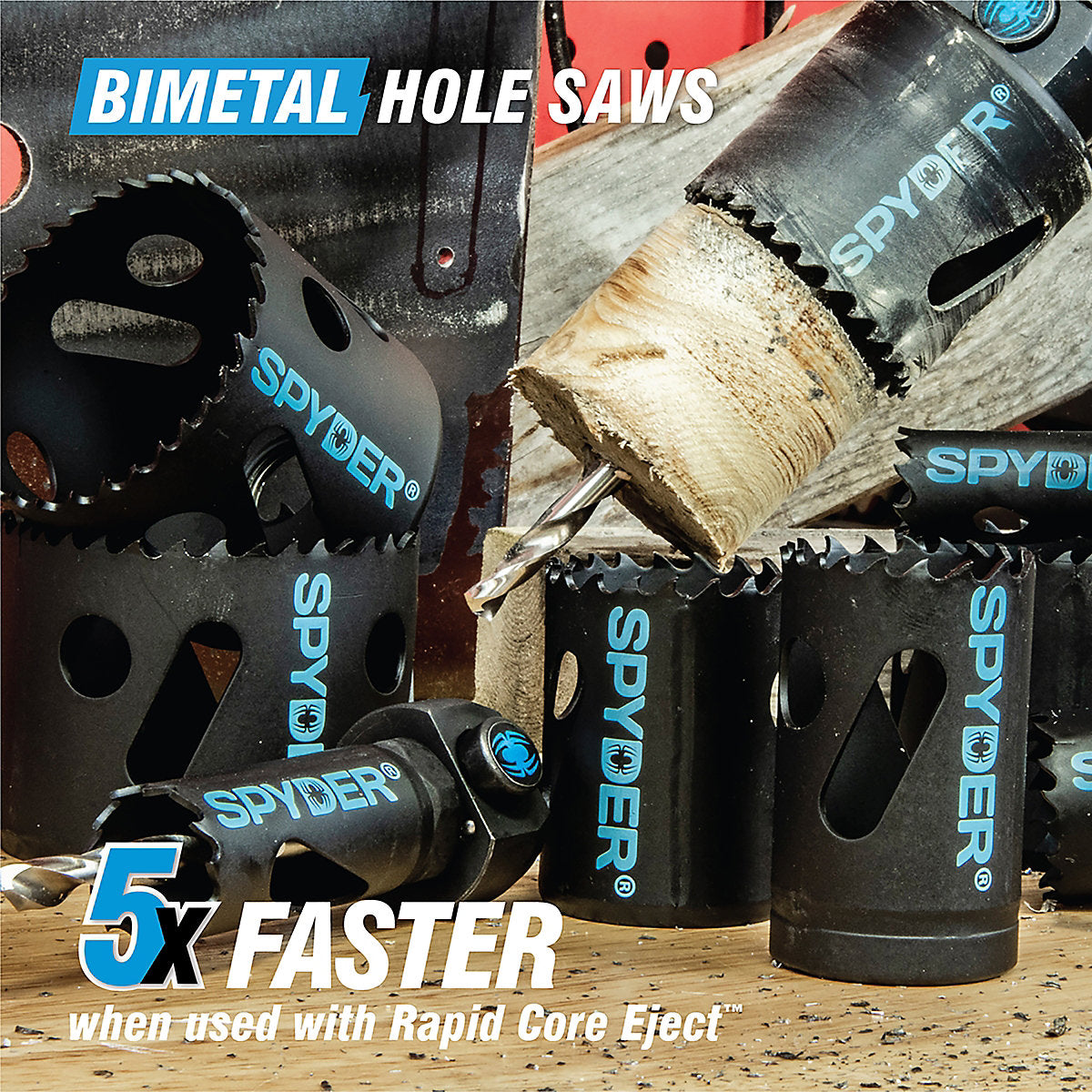 Spyder Rapid Core Eject Bi-metal Holesaw (Dia)105mm