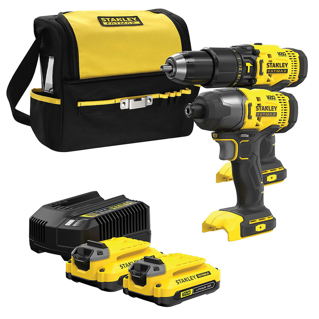 Stanley FatMax 18V Li-ion Brushed Cordless Combi drill & impact driver (2 x 2Ah) SFMCK465D2S-GB