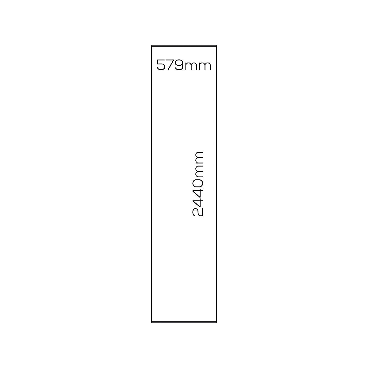 Stylepanel Laminated Bathroom Decorative panel (H)2440mm (W)579mm - Matt Grey Washed Wood effect