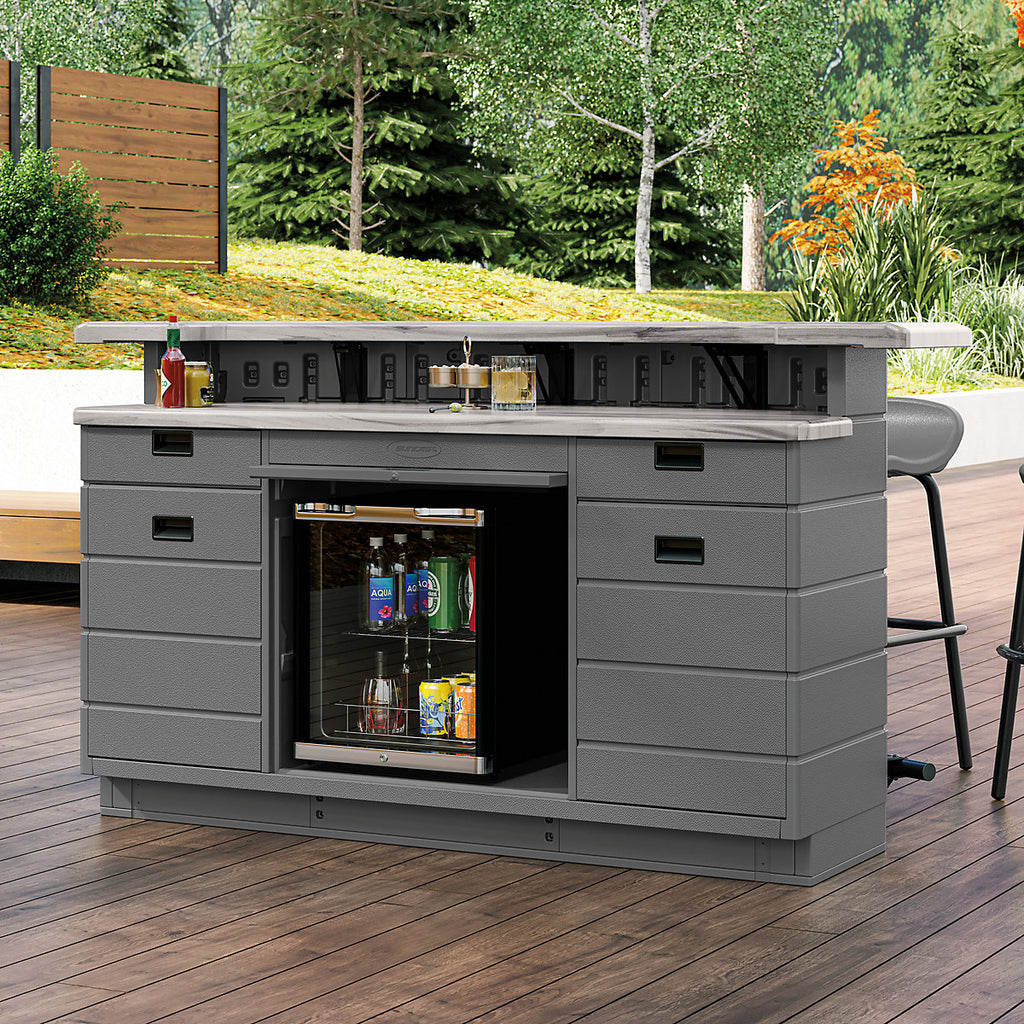 Suncast Backyard oasis Grey Garden bar (H)2.26m (W)2.5m (D)2.22m