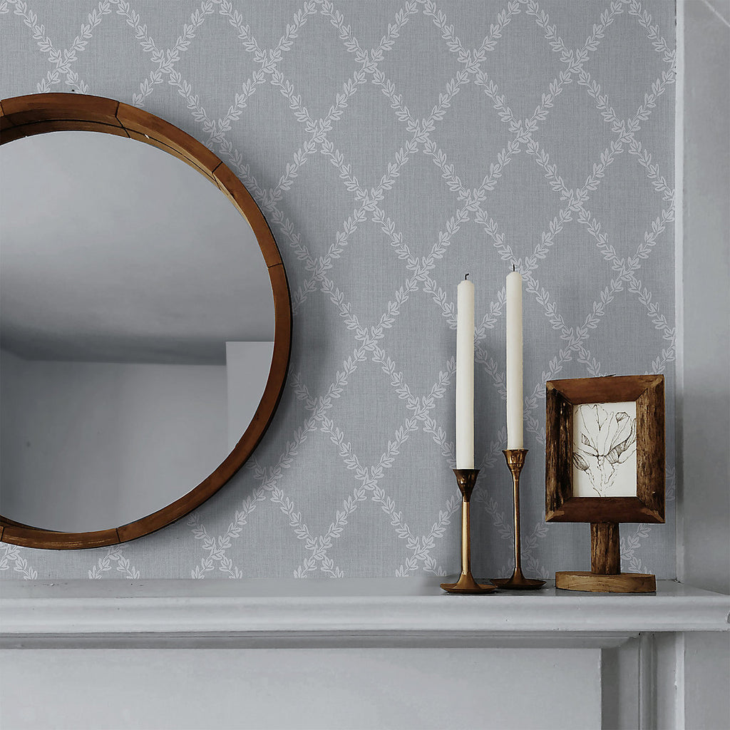Superfresco Easy Powder Blue Geometric Patterned Smooth Wallpaper