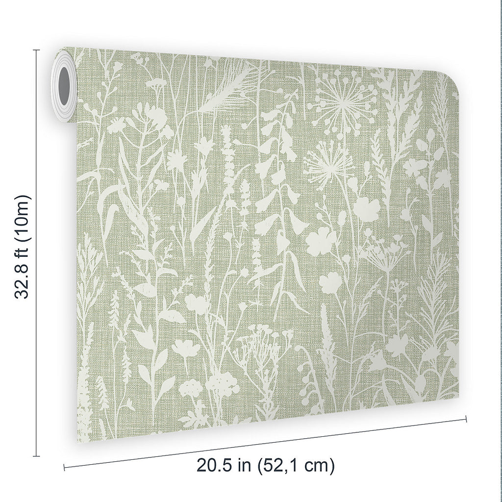 Superfresco Easy Sage Floral Patterned Smooth Wallpaper