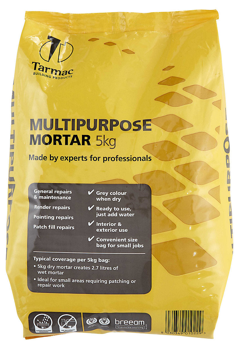 Tarmac Multipurpose Mortar, 5kg Bag - Requires mixing before use