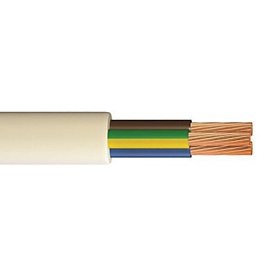 Time 3093Y White 3 core Fire cable, 2.5mm² x 5m
