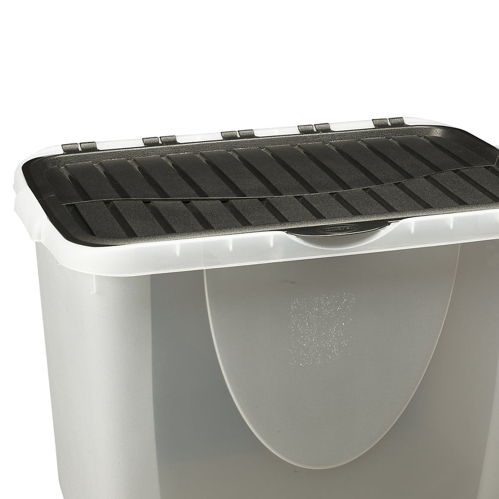 Tontarelli Clear 60L Large Plastic Storage box with Lid