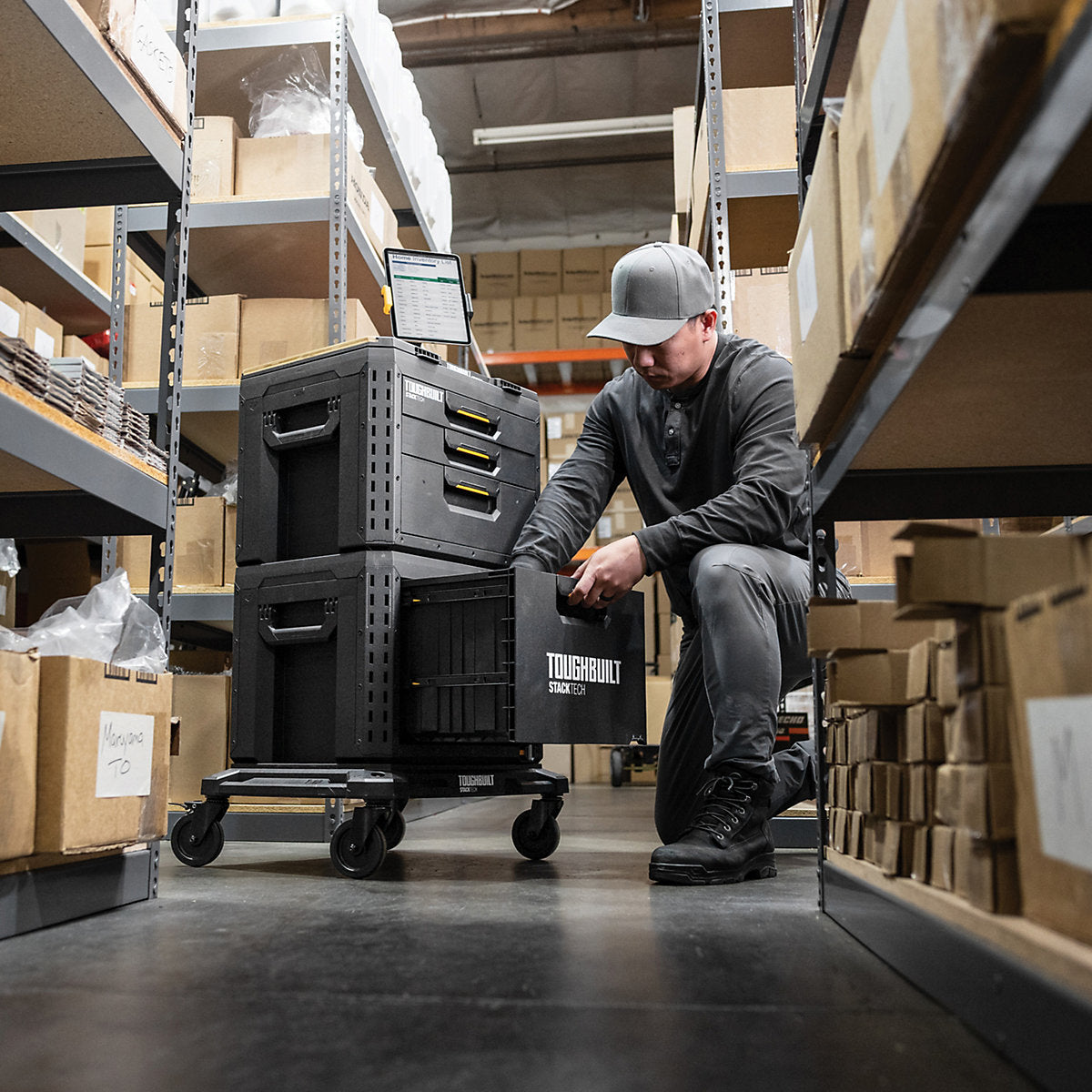Toughbuilt StackTech Black 16in 1 Drawer system chest