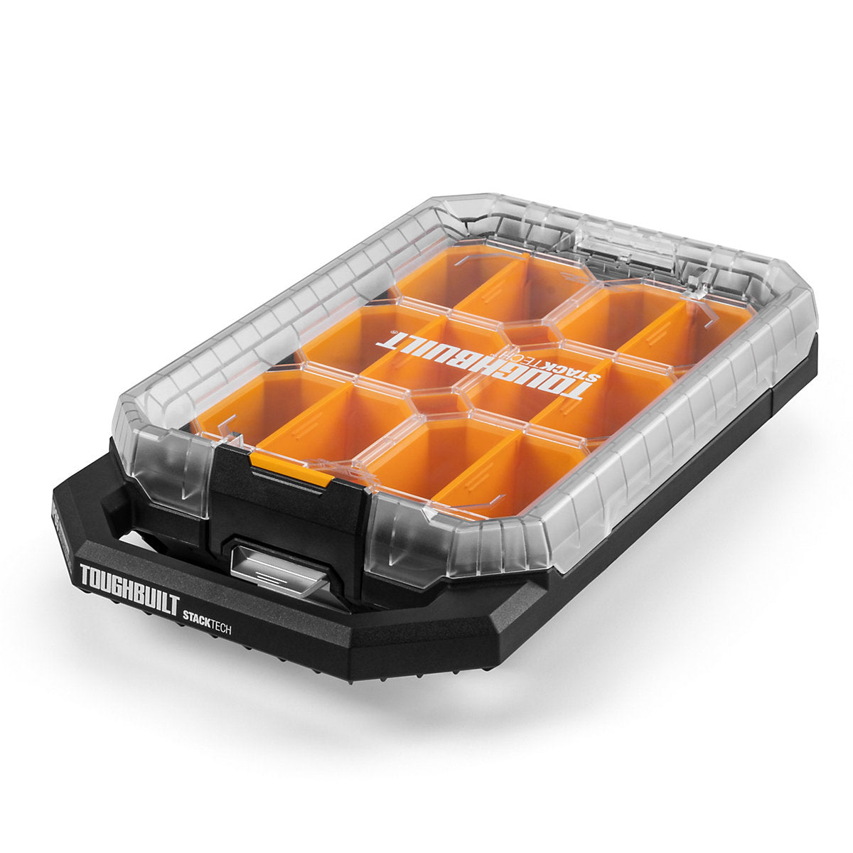 Toughbuilt StackTech Black & orange Compact Low-profile Organiser with 12 compartments