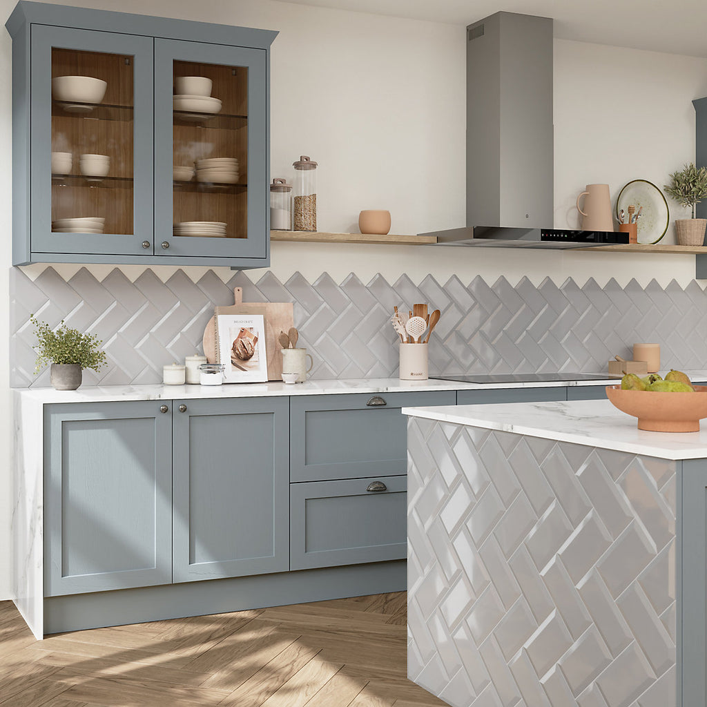 Trentie Taupe Gloss Textured Ceramic Indoor Wall Tile Sample