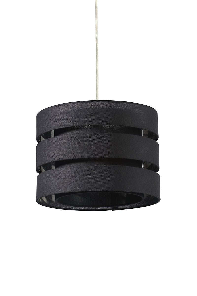 Trio Black Contemporary Cylinder Light shade (D)28cm