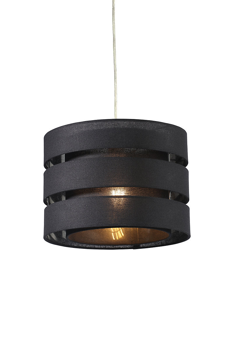Trio Black Contemporary Cylinder Light shade (D)28cm