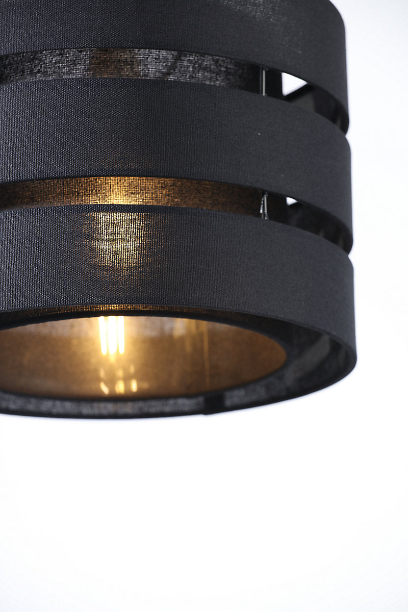 Trio Black Contemporary Cylinder Light shade (D)28cm