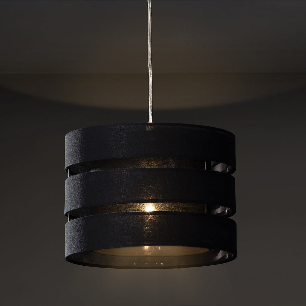 Trio Midnight blue Pendant Cylinder Light shade (D)35cm