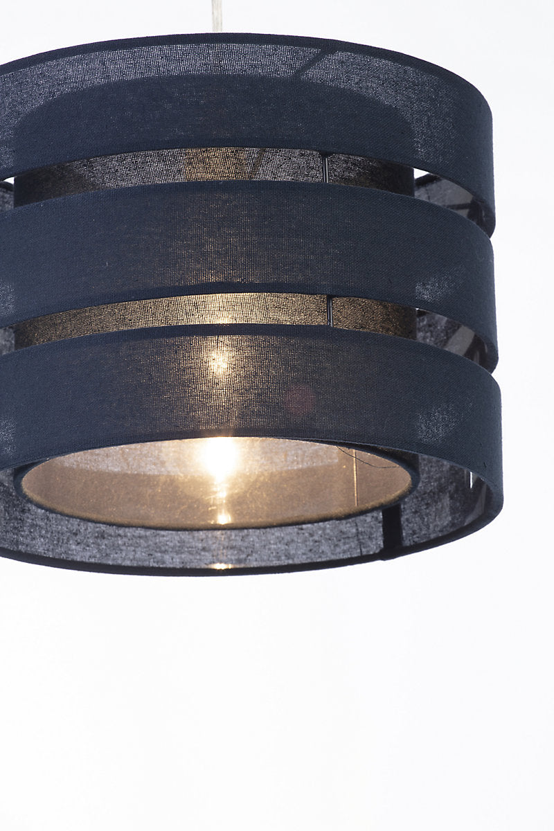 Trio Midnight blue Pendant Cylinder Light shade (D)35cm