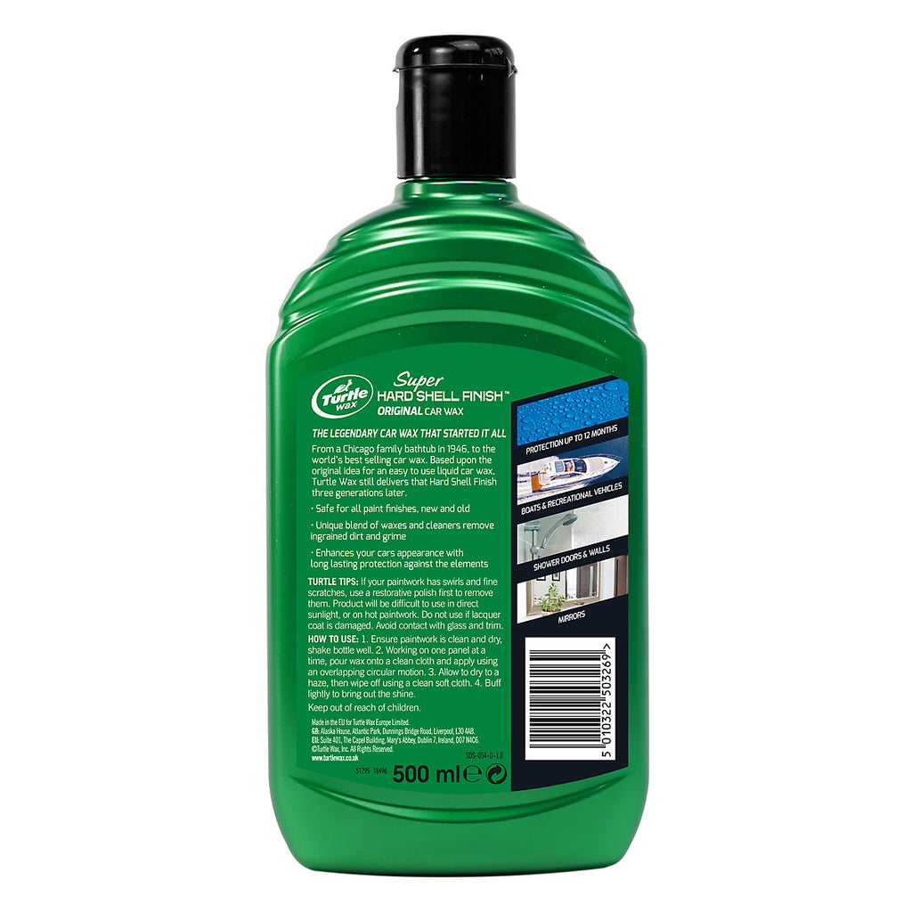 Turtle Wax Super Hard Shell Paintwork Car wax, 500ml