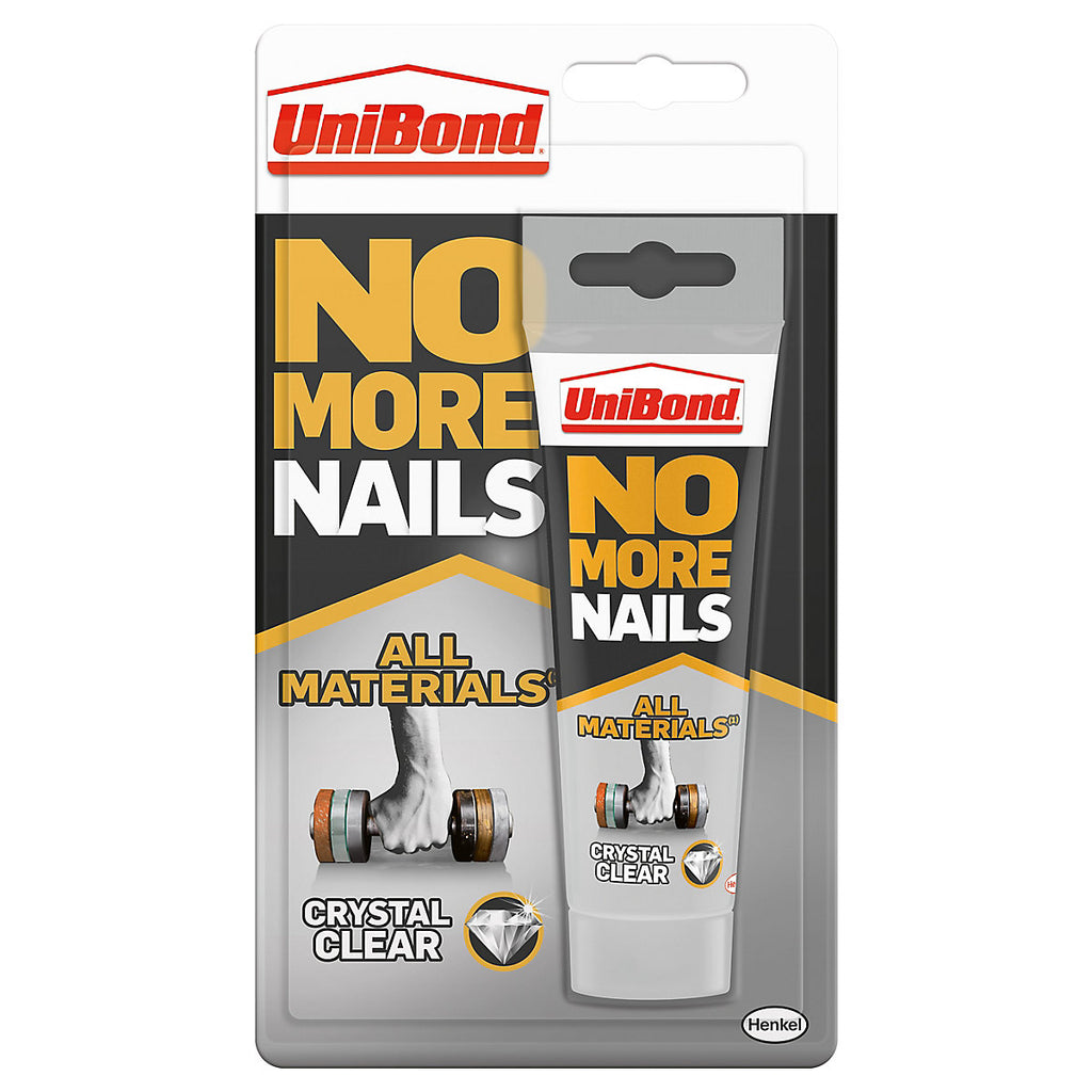 UniBond No More Nails Crystal Water resistant All materials Grab adhesive, Volume 87ml