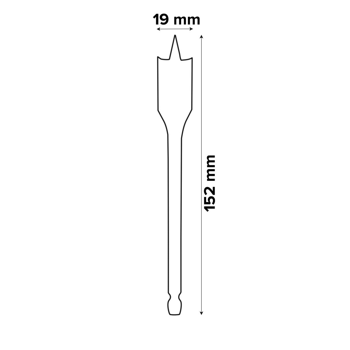 Universal Wood drill bit (Dia)19mm (L)152mm
