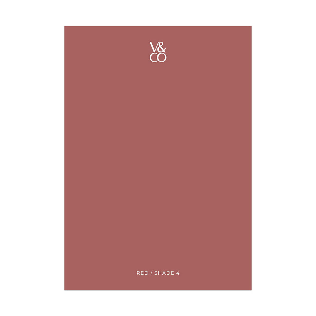 V&CO Red Shade 4 Peel & stick Tester