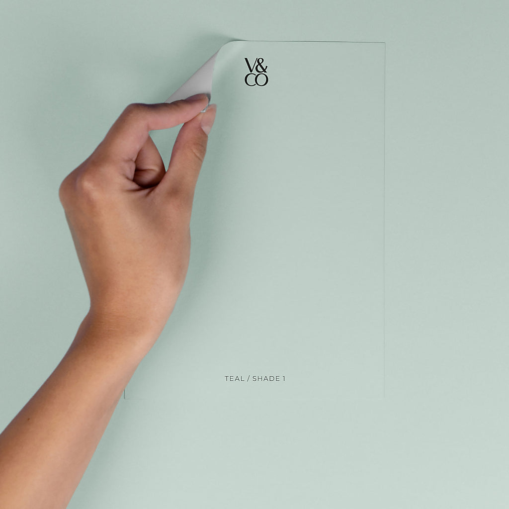 V&CO Teal Shade 1 Peel & stick Tester