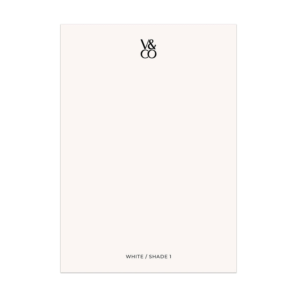 V&CO White Shade 1 Peel & stick Tester