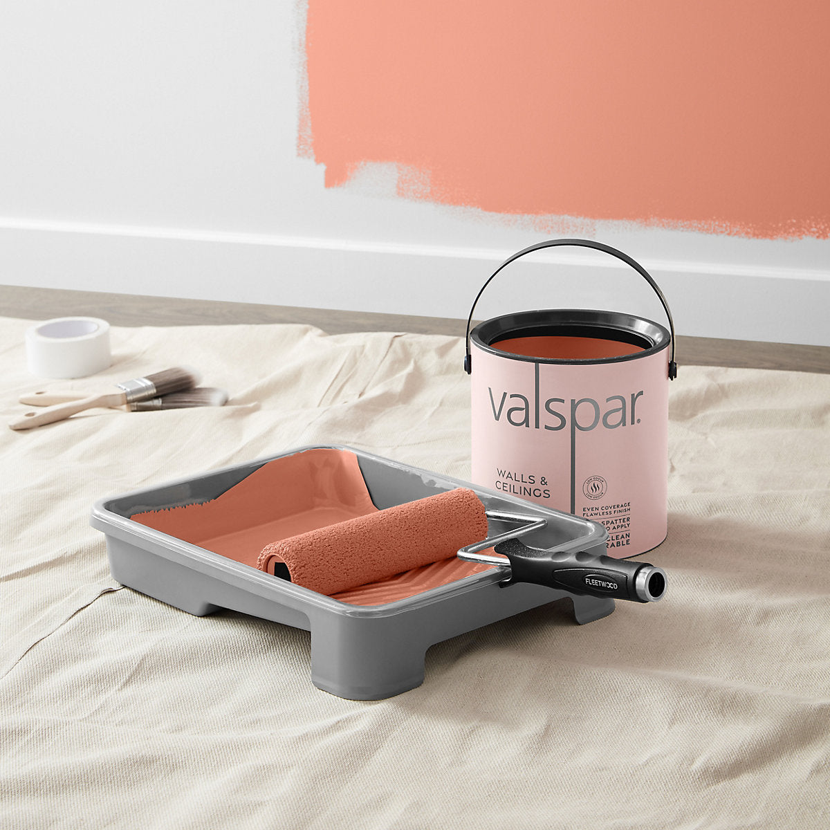 Valspar Coral Curry Matt Wall & ceiling Paint, 50ml Sample