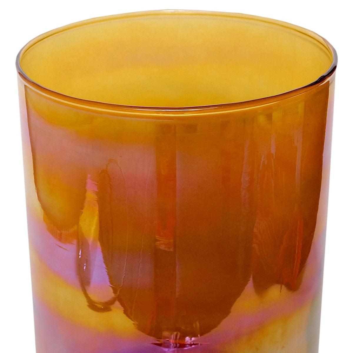 Verve Brown Glass Plant pot (Dia) 12.5cm, (H)18cm