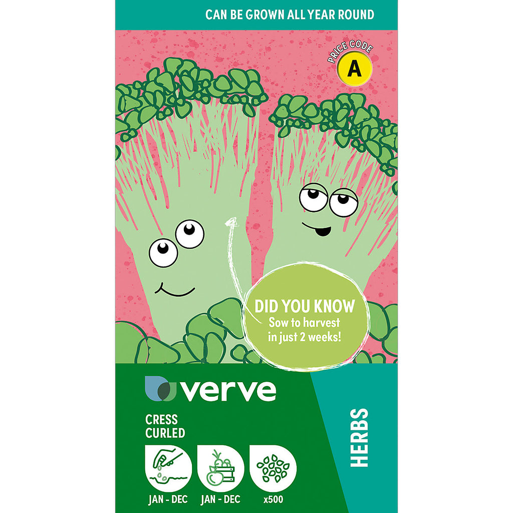 Verve Cress 'Curled' Vegetable Seeds