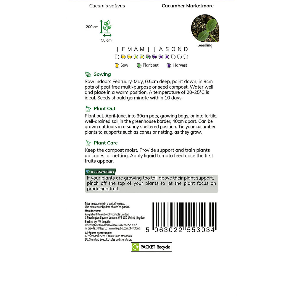 Verve Cucumber 'Marketmore' Vegetable Seeds