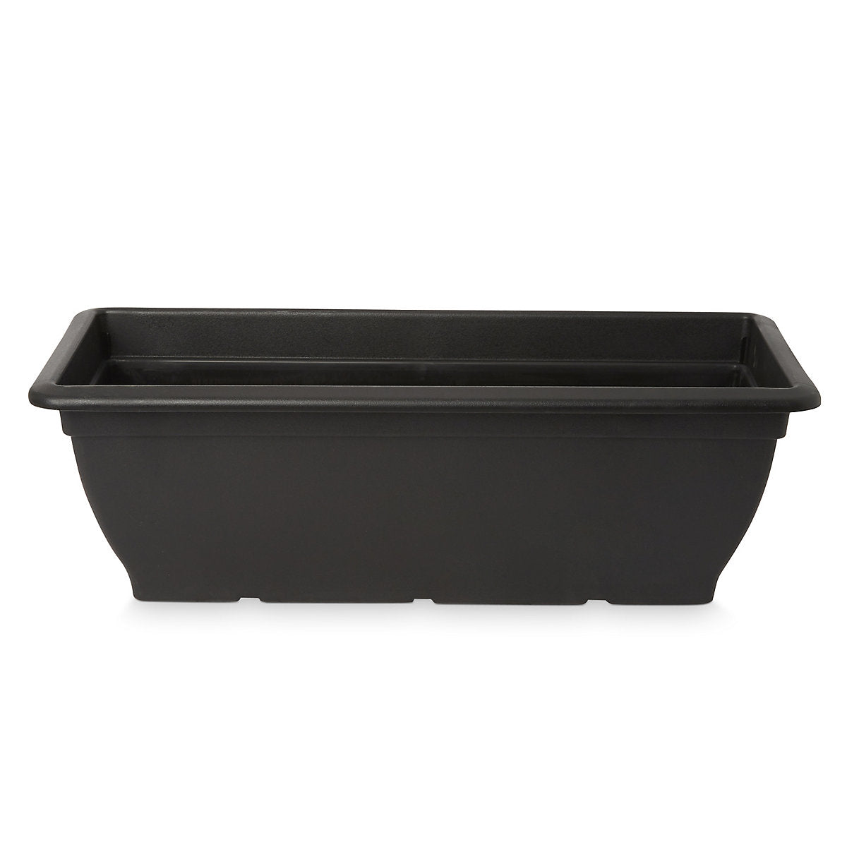 Verve Florus Rectangular Plastic Trough 15L (W)24.5cm- Black