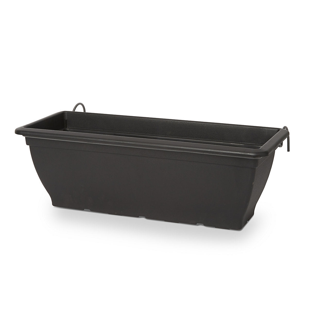 Verve Florus Rectangular Plastic Trough 15L (W)24.5cm- Black