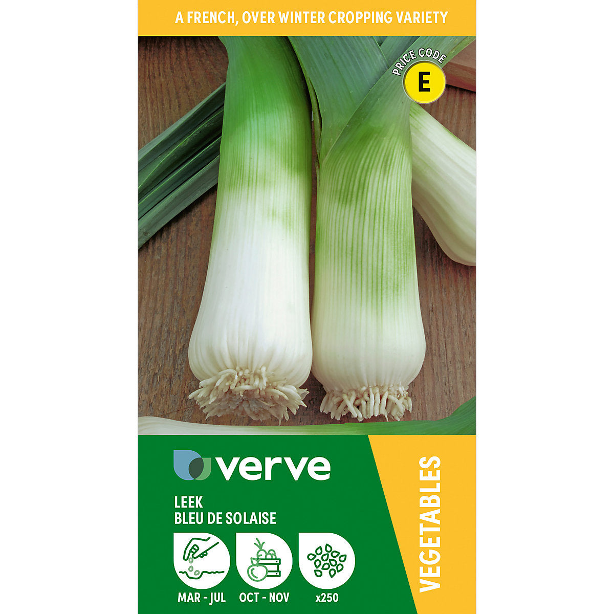 Verve Leek 'Bleu De Solaise' Vegetable Seeds