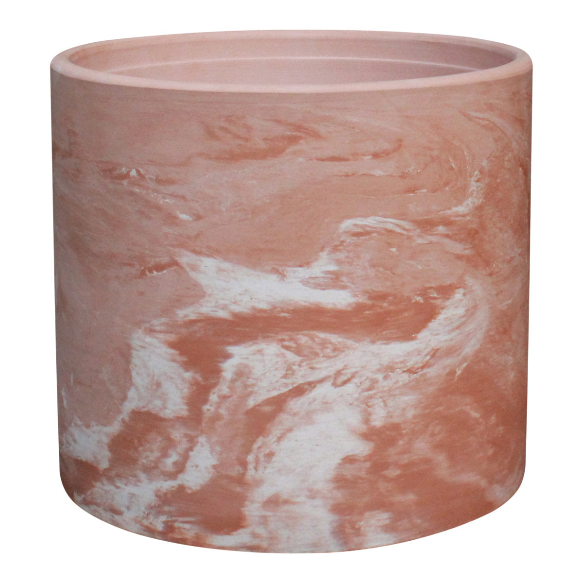 Verve Marble effect Terracotta Plant pot (Dia) 14cm, (H)13cm