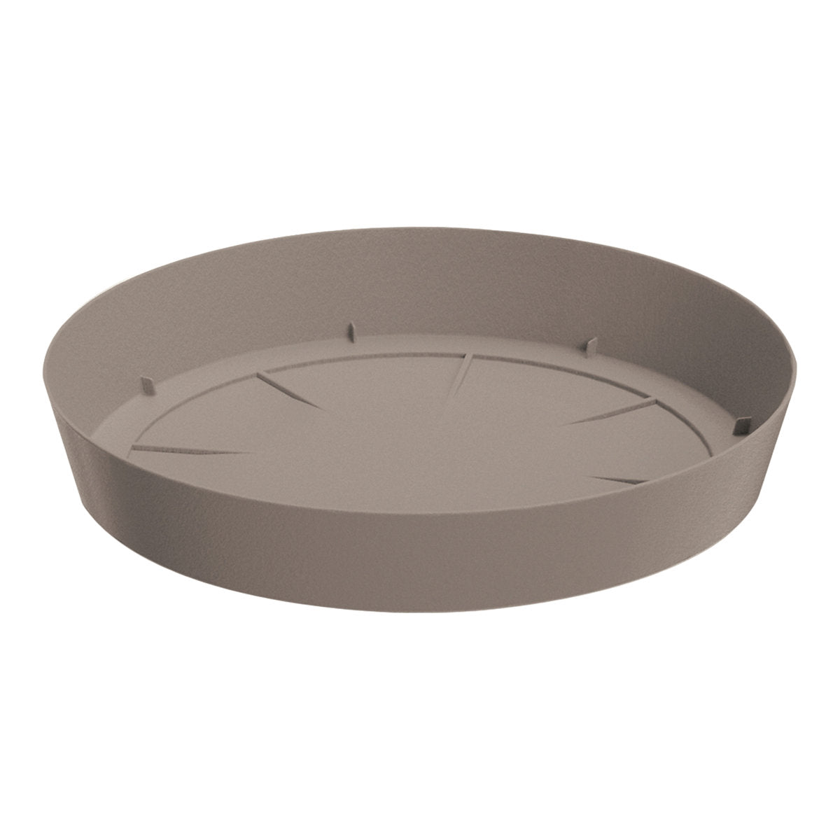 Verve Matt Chocolate Plastic Plant pot (Dia) 18cm, (H)4.9cm