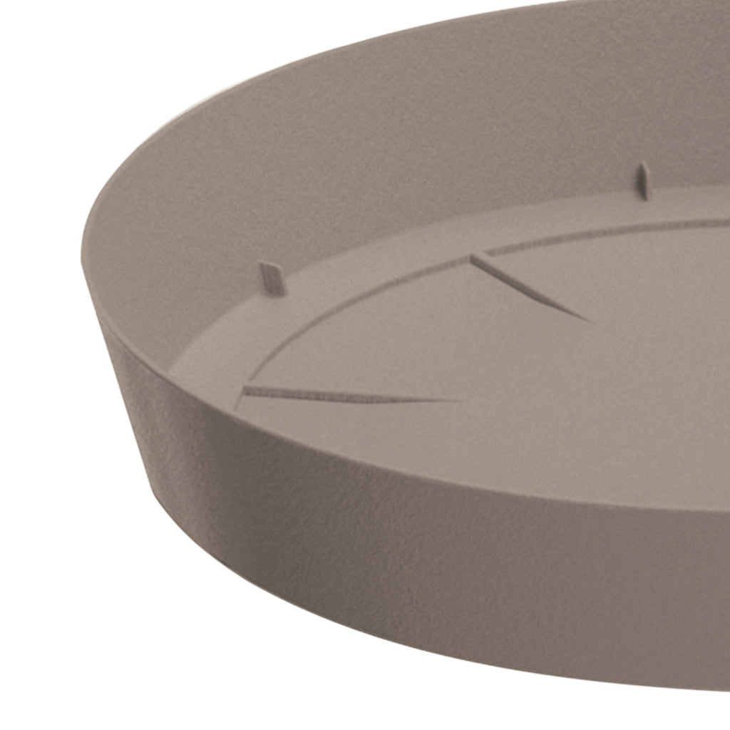 Verve Matt Chocolate Plastic Plant pot (Dia) 18cm, (H)4.9cm