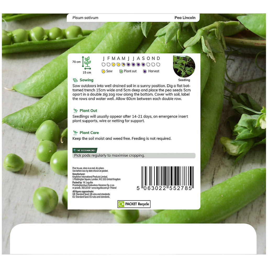 Verve Pea 'Lincoln' Vegetable Seeds