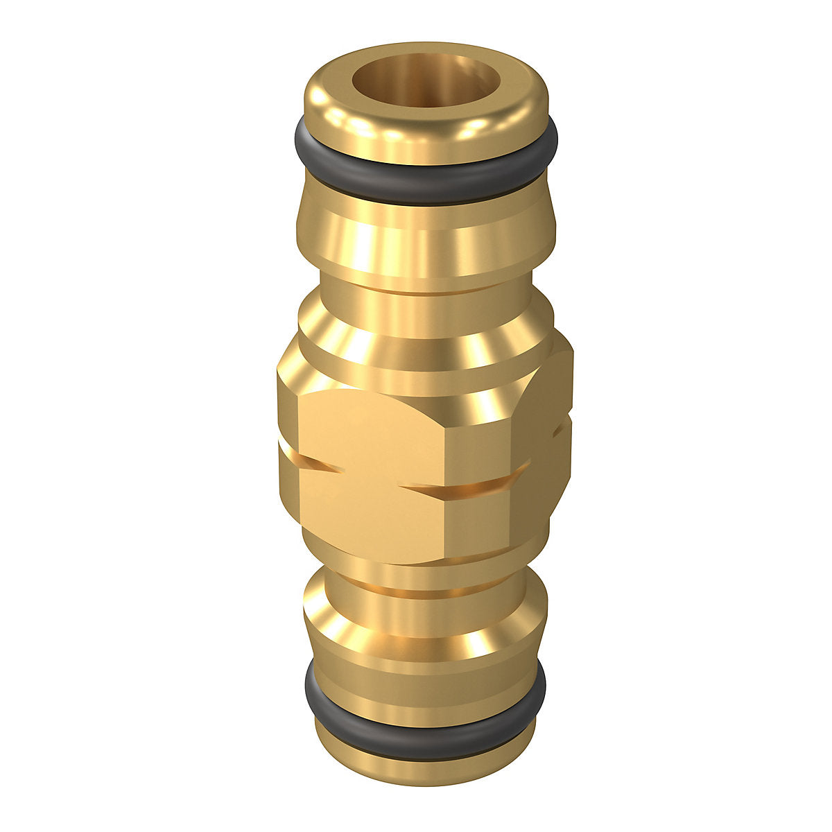Verve Round Hose pipe connector, (L) 17mm - Brass