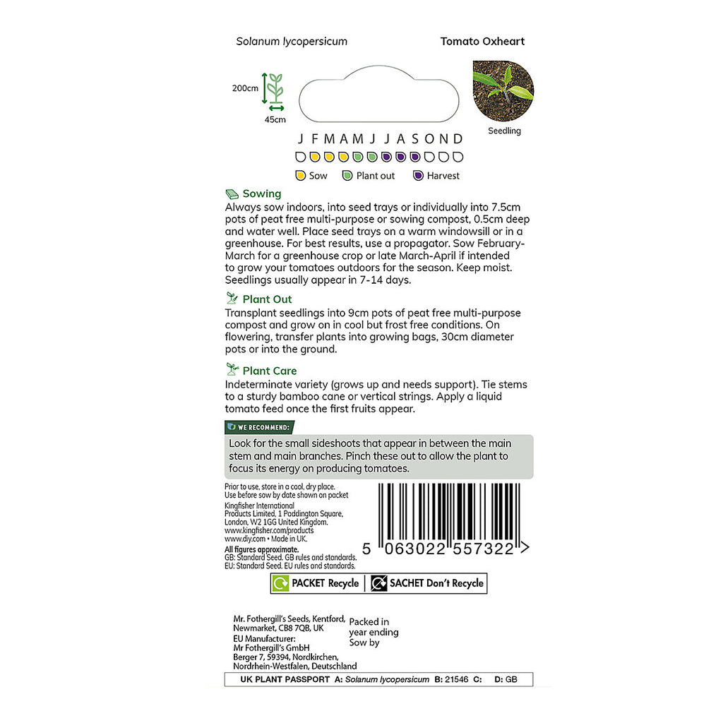 Verve Tomato 'Oxheart' Vegetable Seeds
