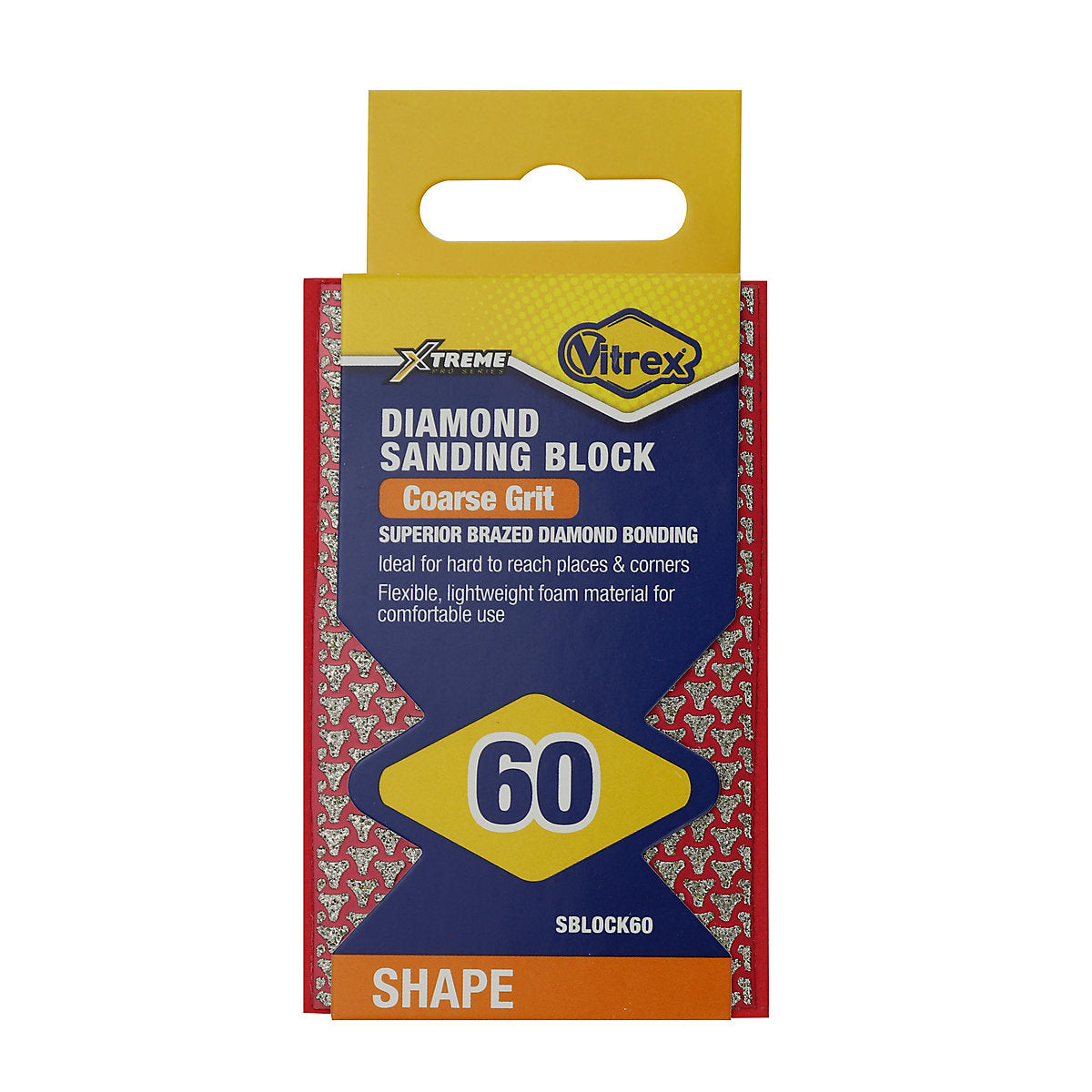 Vitrex Xtreme Diamond Coarse 60 grit Sanding block